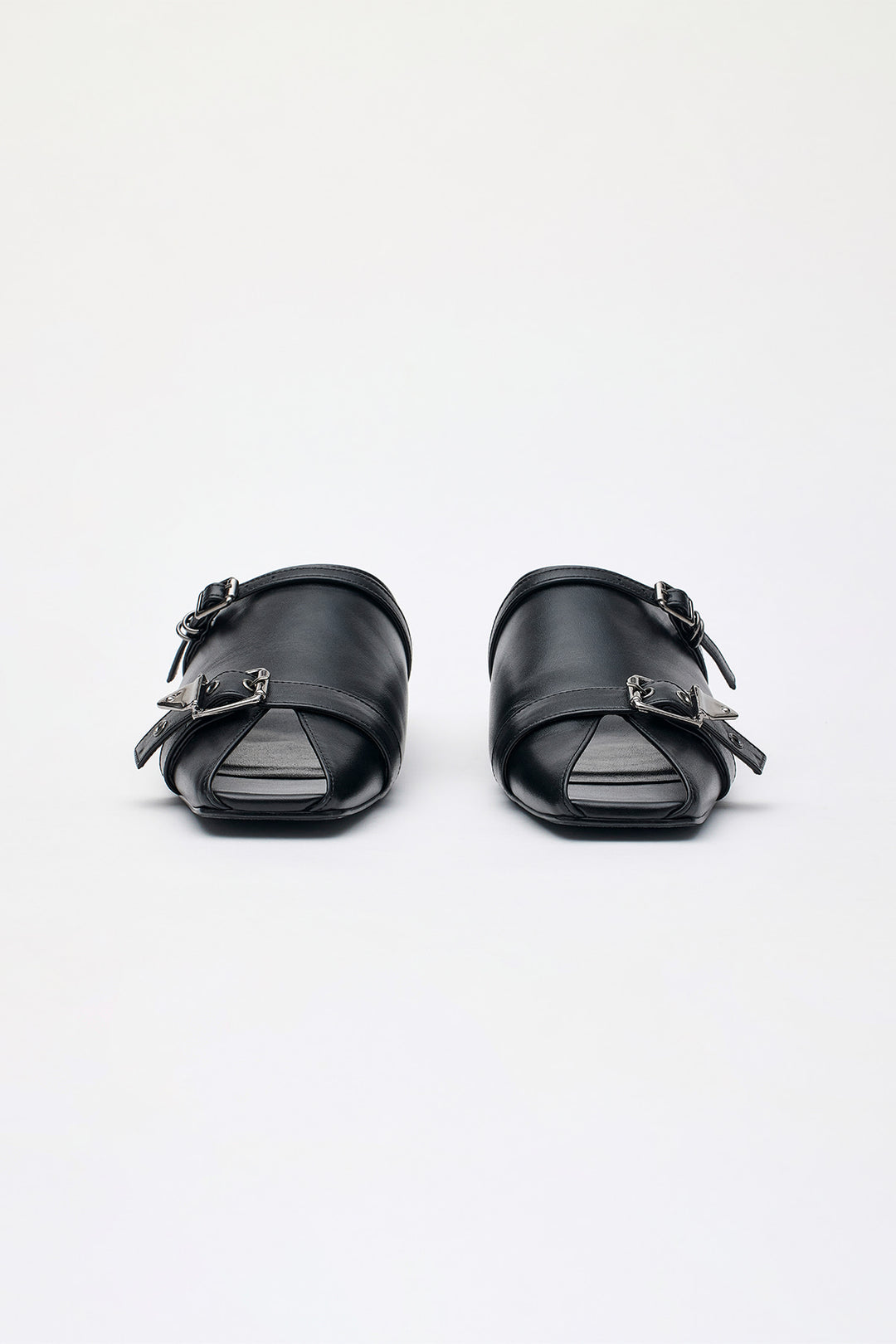 KIMMATIN Open Toe Strap Mule — Black