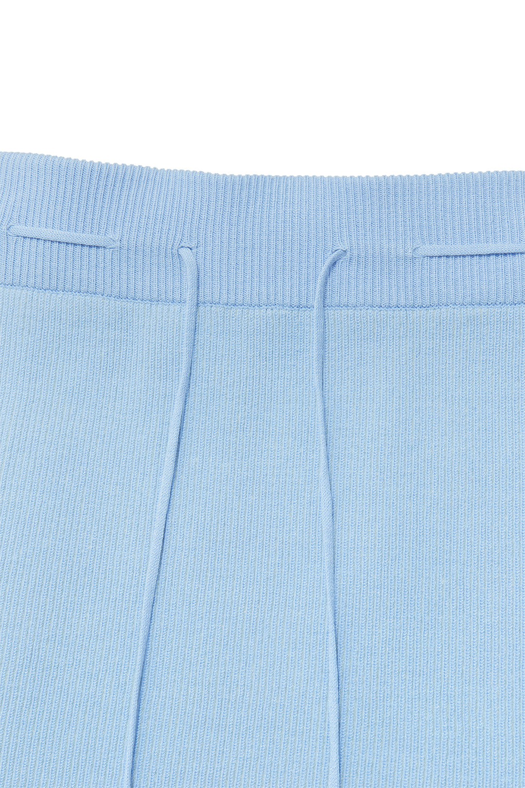 Matin Kim Two Tone Banding Knit Mini Skirt — Blue
