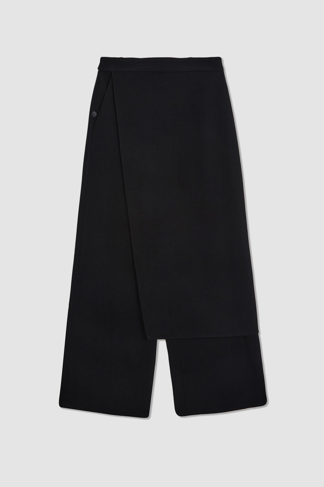 KIMMATIN Skirt Wrap Layered Pants — Black