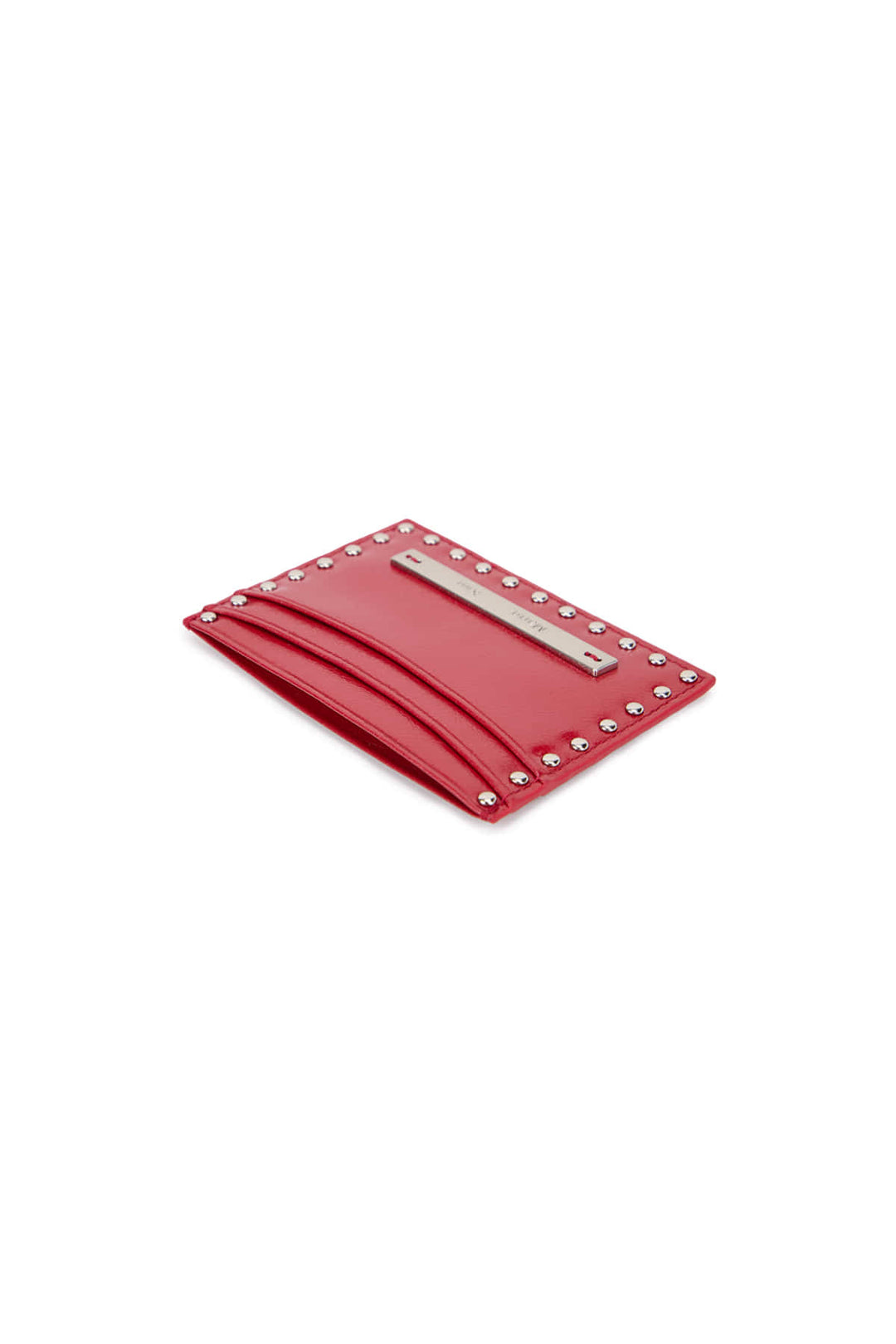 Matin Kim Western Stud Card Wallet — Red
