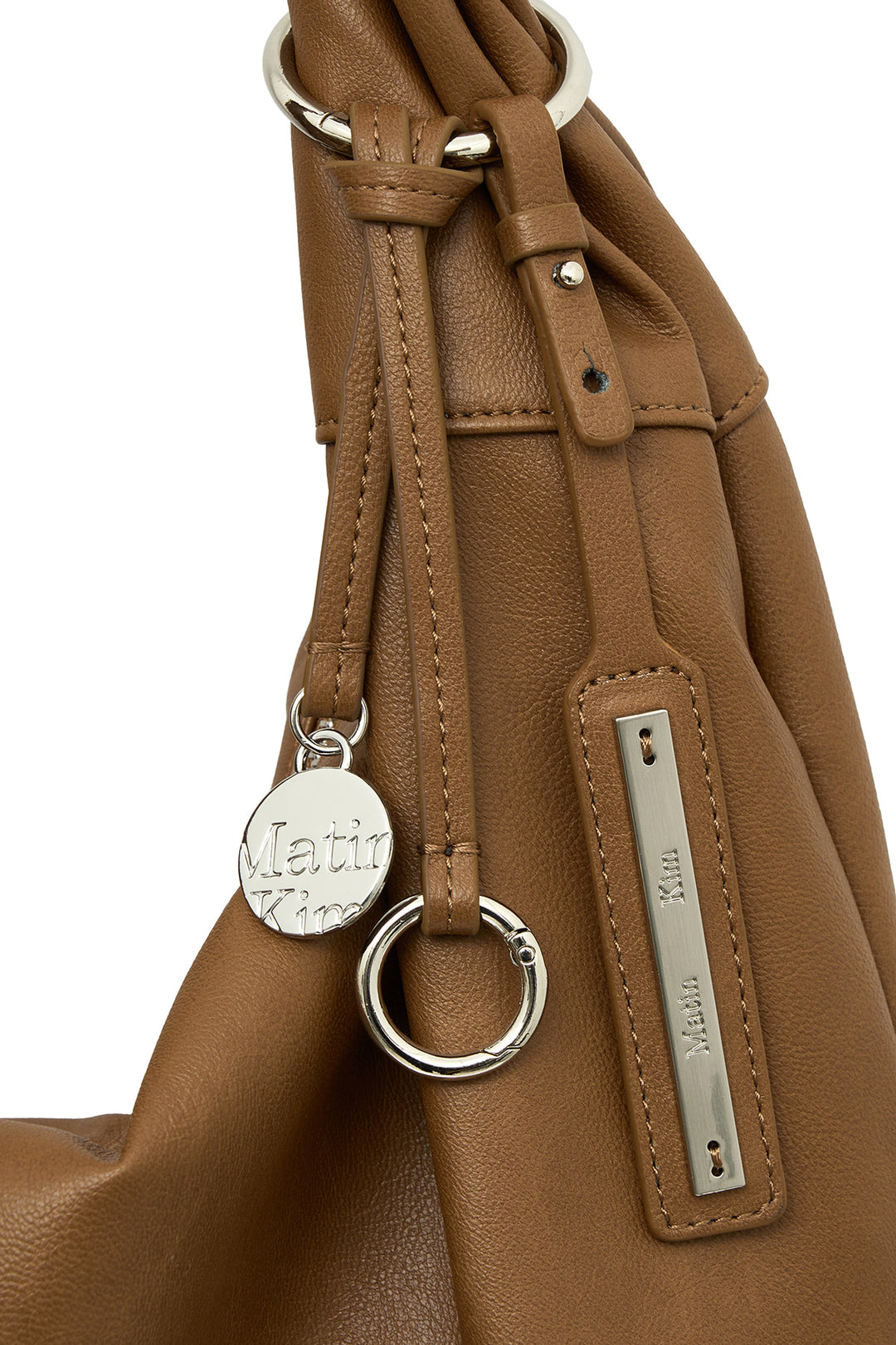 Matin Kim Twist Handle Small Hobo Bag — Brown