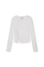 Matin Kim Snap Detail Slim Top — Ivory