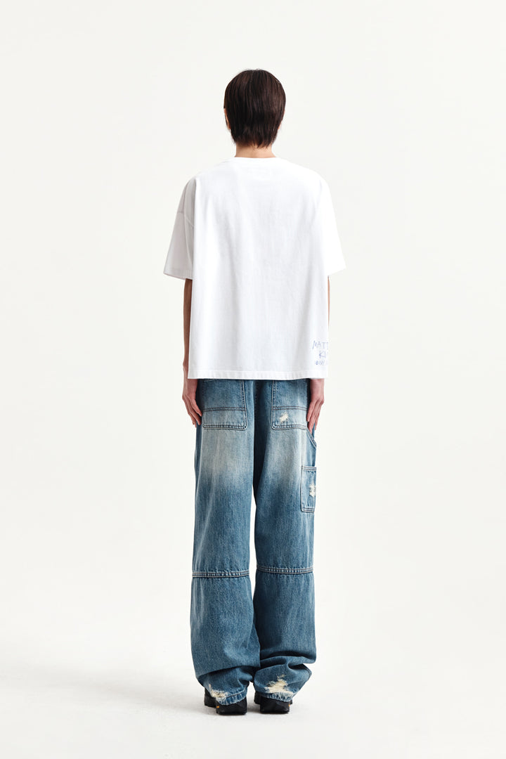 Matin Kim Graffiti Artwork Top — White