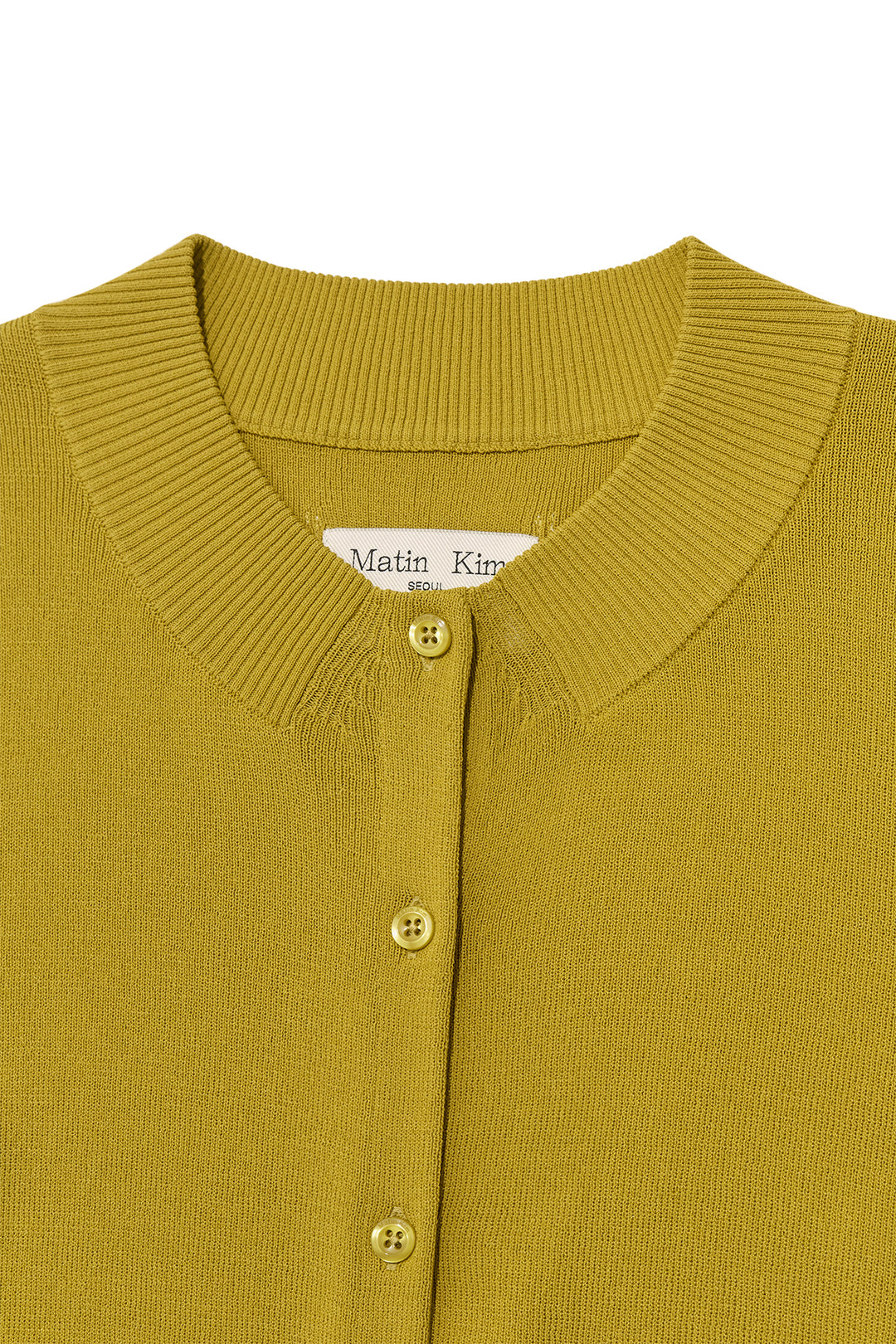 Matin Kim Pocket Point Half Cardigan — Olive