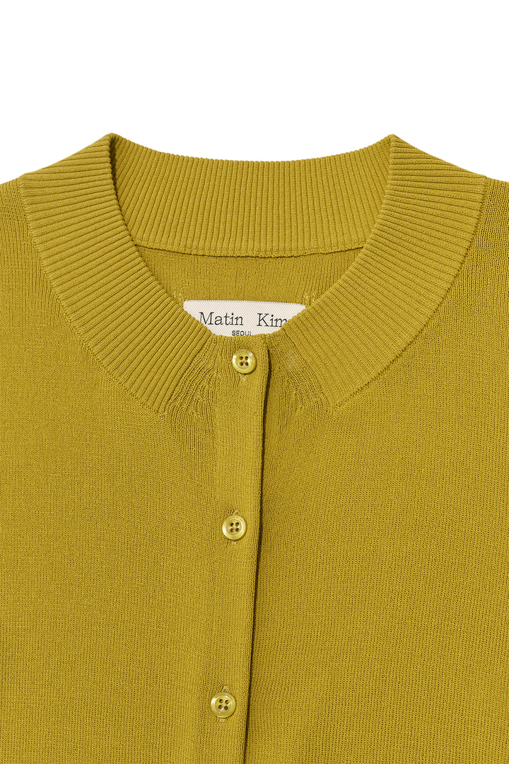 Matin Kim Pocket Point Half Cardigan — Olive