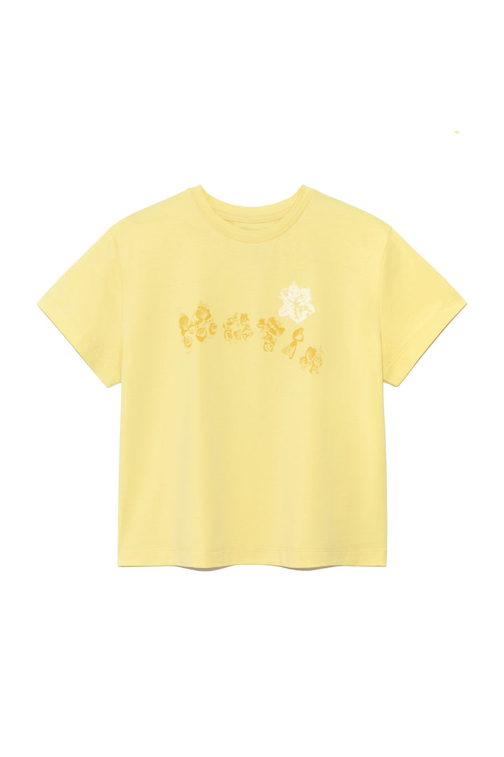 Matin Kim Bubbly Graphic Printing Top — Yellow