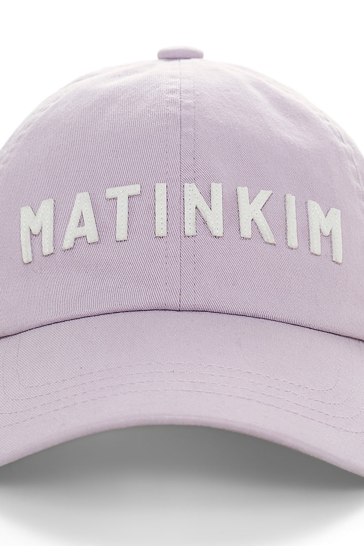Matin Kim Appliqué Felt Logo Ball Cap Lilac