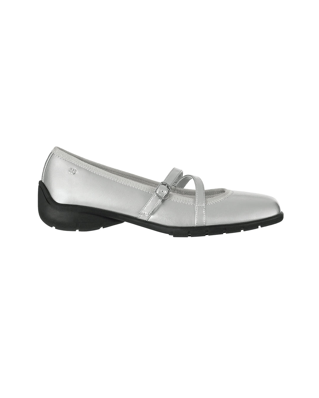 Stand Oil Strap Ballet Mary Jane — Silver