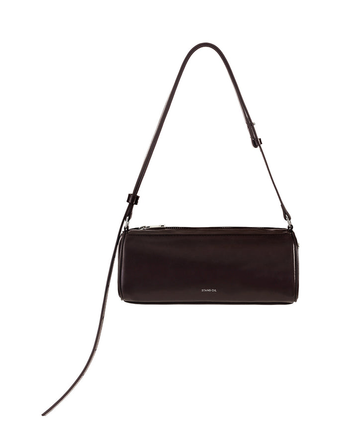 Stand Oil Chunky Bag — Glossy Wrinkled Leather — Maroon
