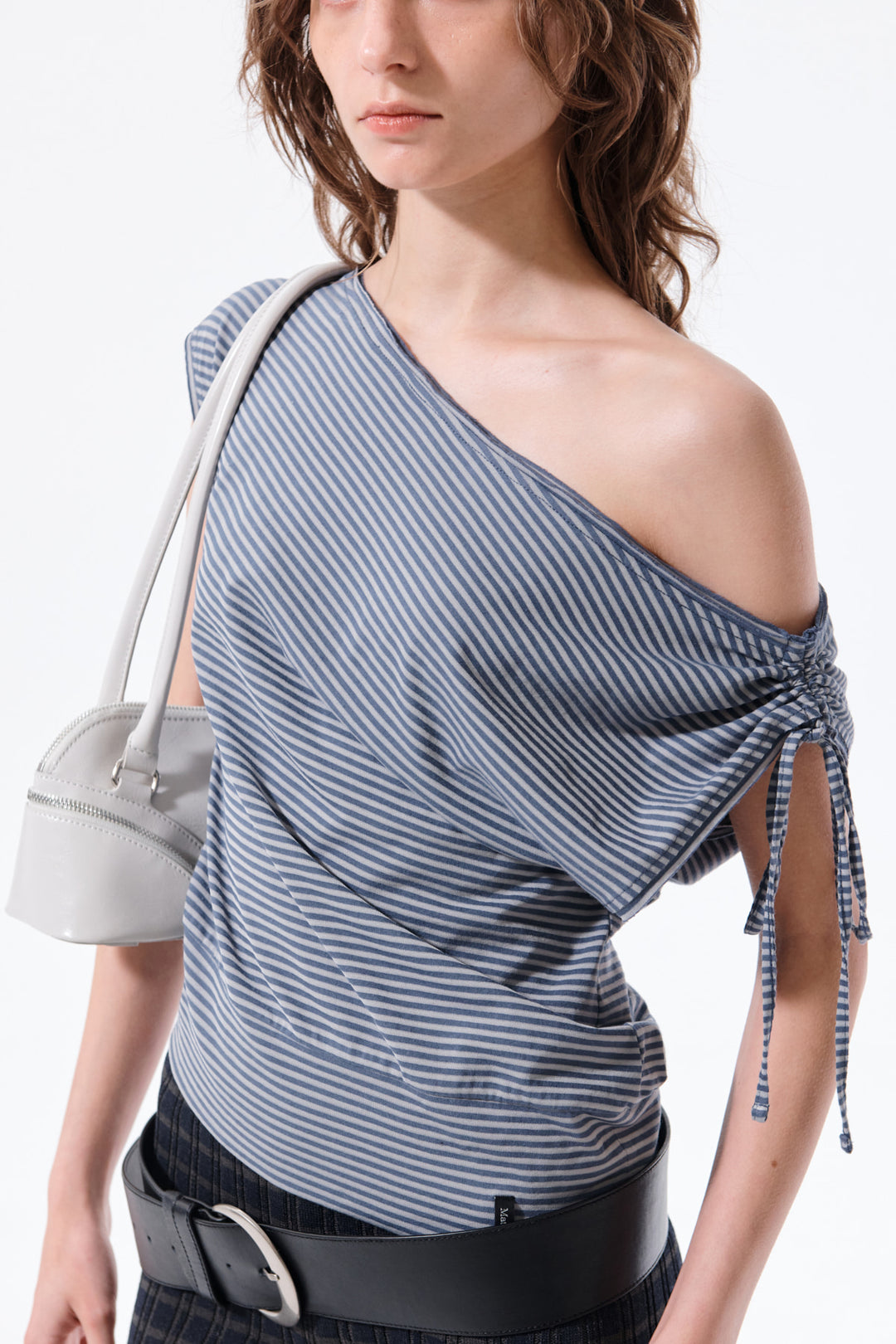 Matin Kim Draped Asymmetric Sleeveless Top — Blue