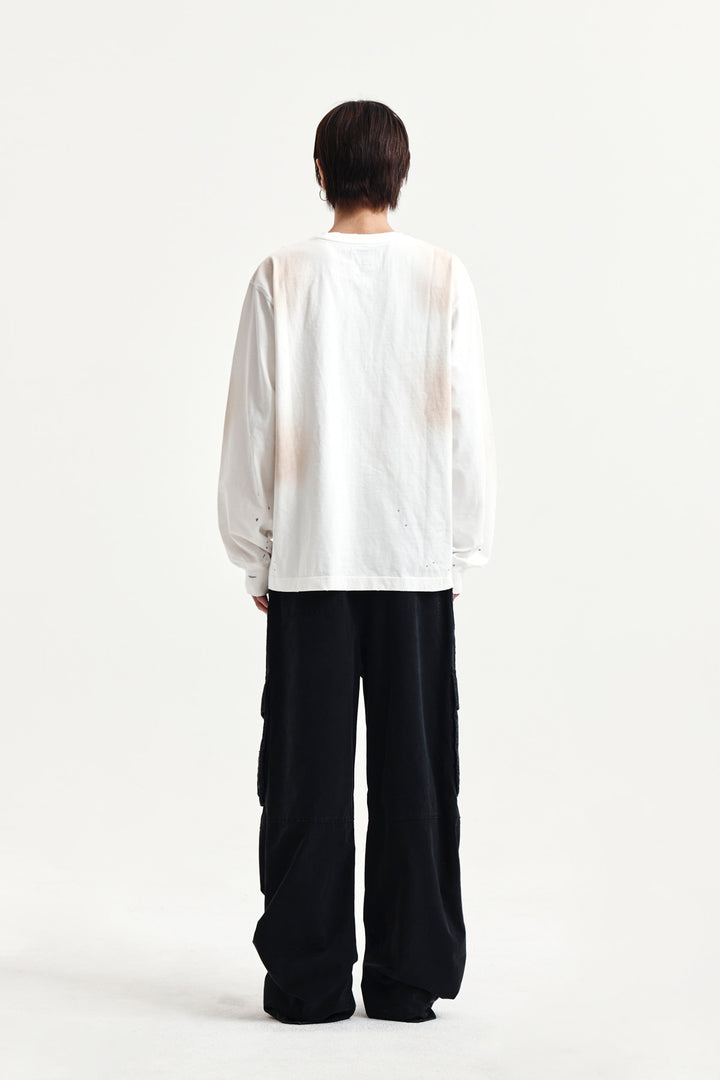 Matin Kim Vintage Washed Logo Top — Ivory