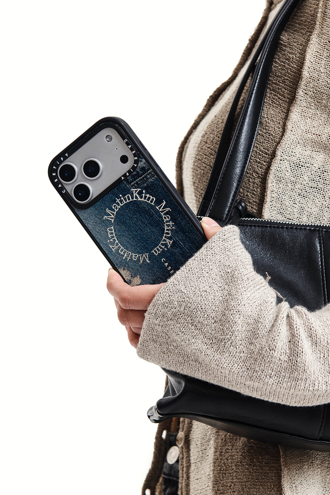Matin Kim x Casetify Denim Circle iPhone Case — Blue