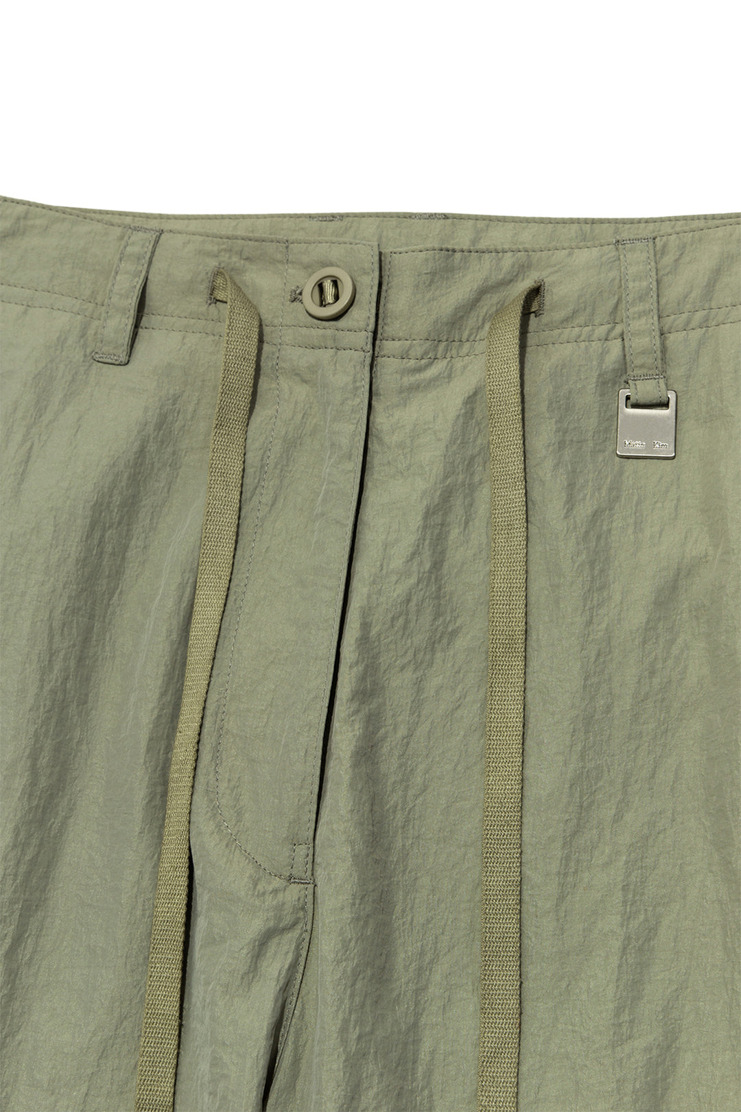 Matin Kim String Nylon Cargo Pants — Khaki