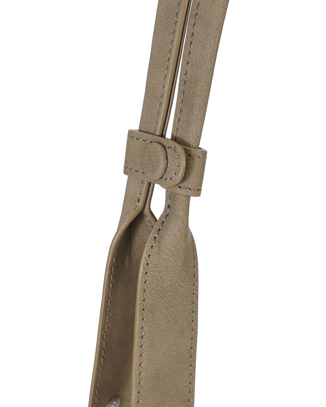Stand Oil Boat Bag — Glossy Shoulder Crossbody — Taupe