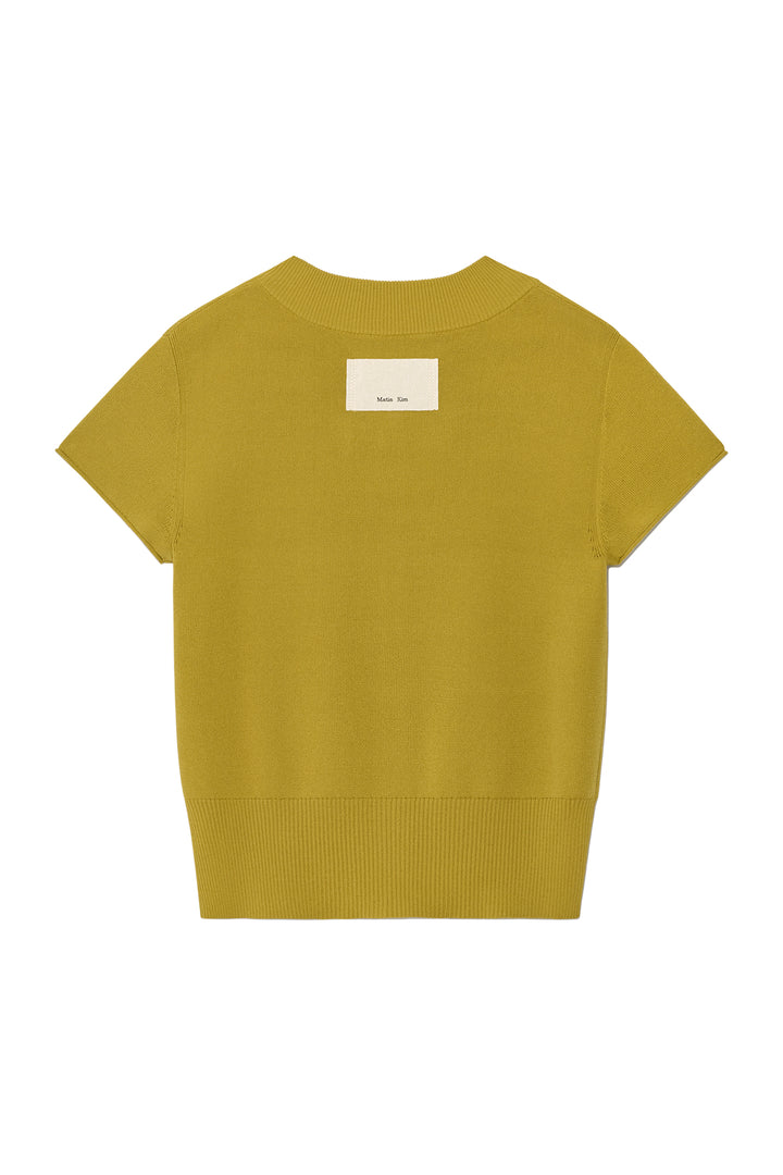 Matin Kim Pocket Point Half Cardigan — Olive