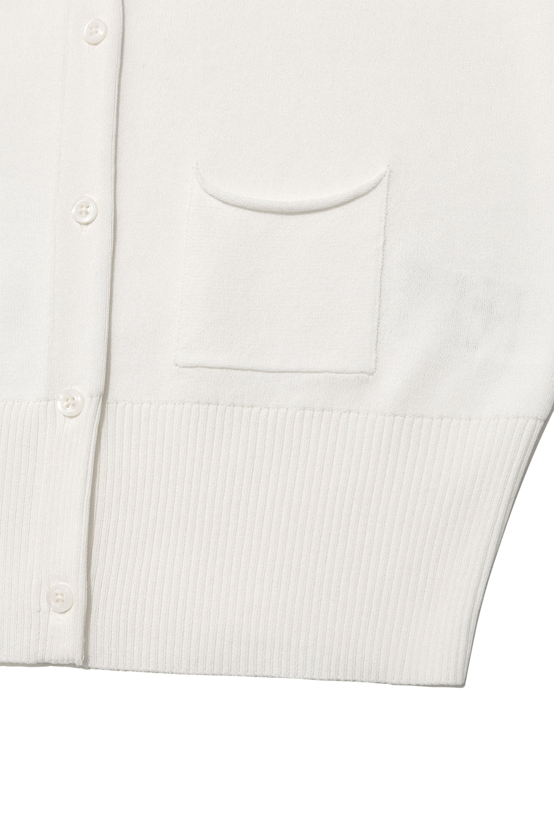 Matin Kim Pocket Point Half Cardigan — Ivory