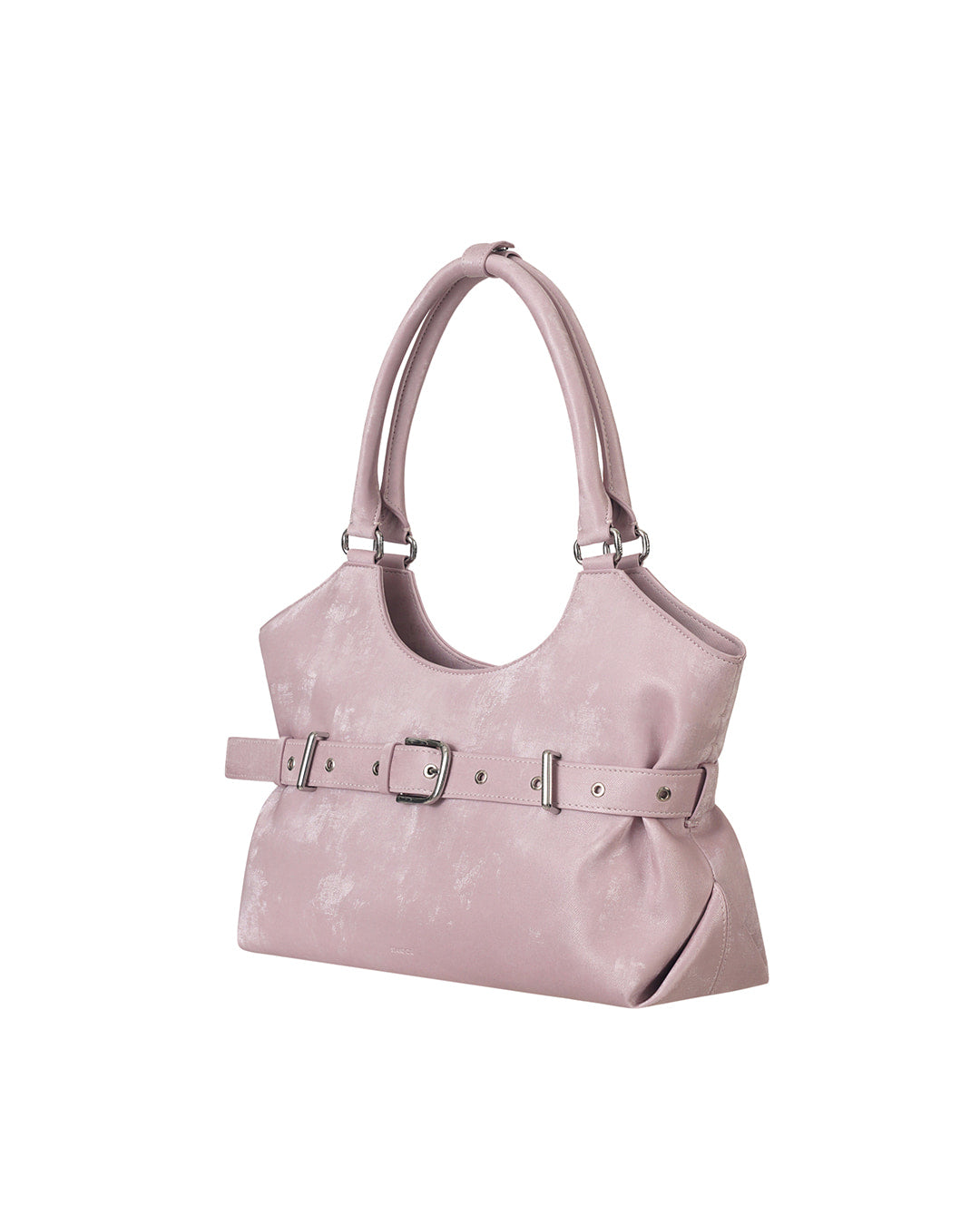Stand Oil Lene Bag · Wrinkled Leather Crossbody — Pink