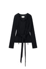 Matin Kim Tied Drapery Top — Black