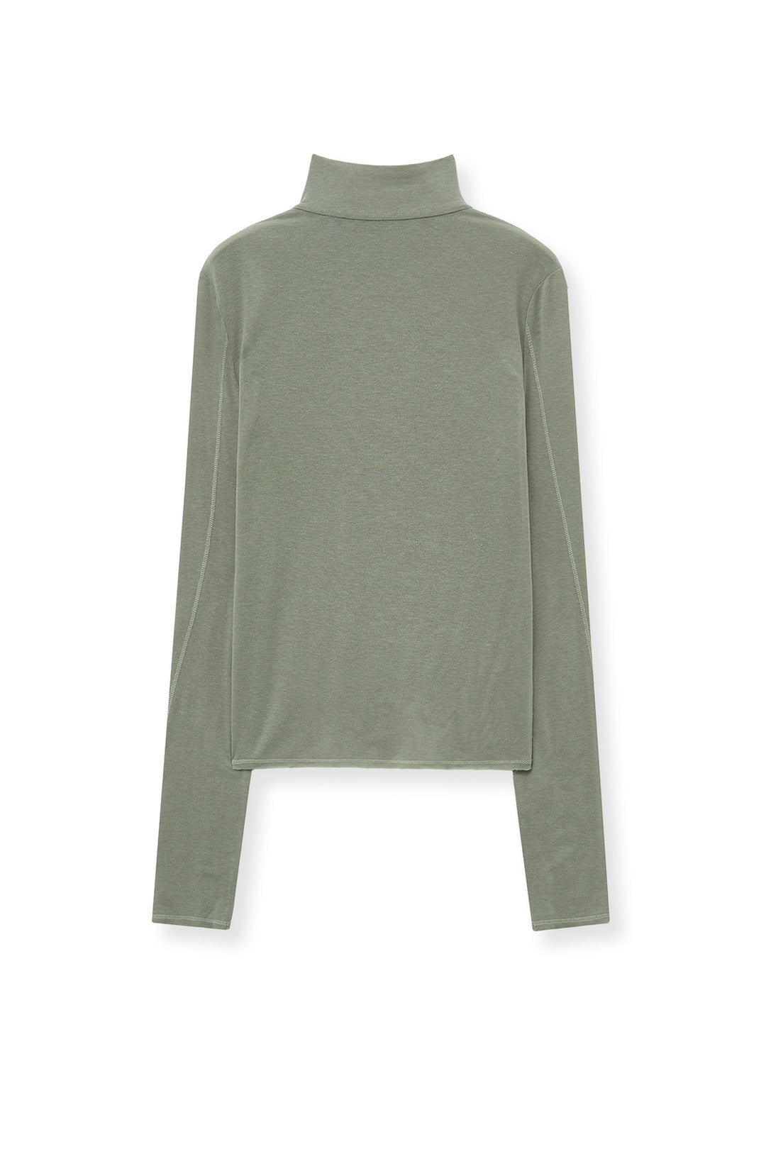 Matin Kim Button Slit Half Neck Top — Beige