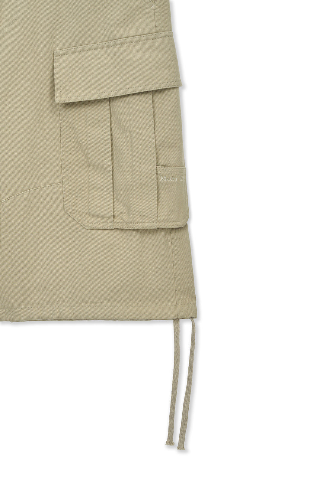 Matin Kim Utility Cargo Bermuda Shorts — Beige
