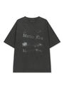 Matin Kim Pigment Graffiti Logo Tee — Charcoal