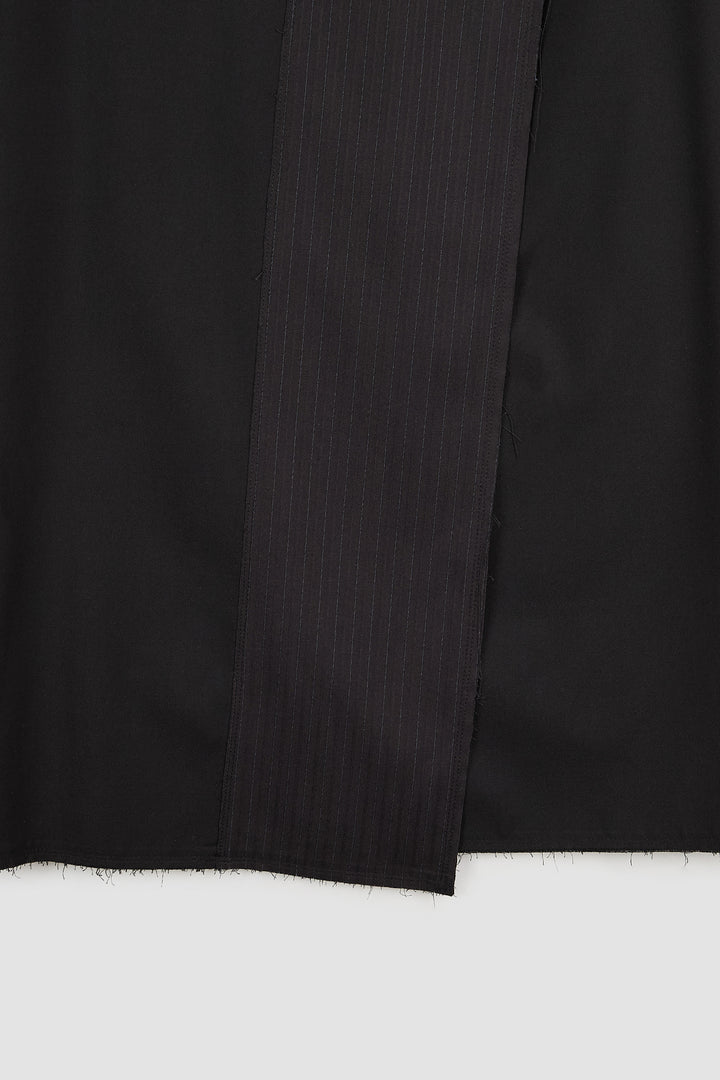 KIMMATIN Stripe Mix Maxi Wrap Skirt — Black