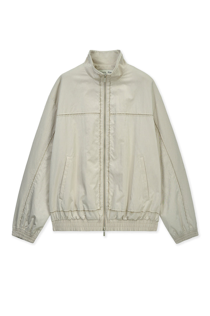Matin Kim Embroidery Back Logo Jumper — Beige