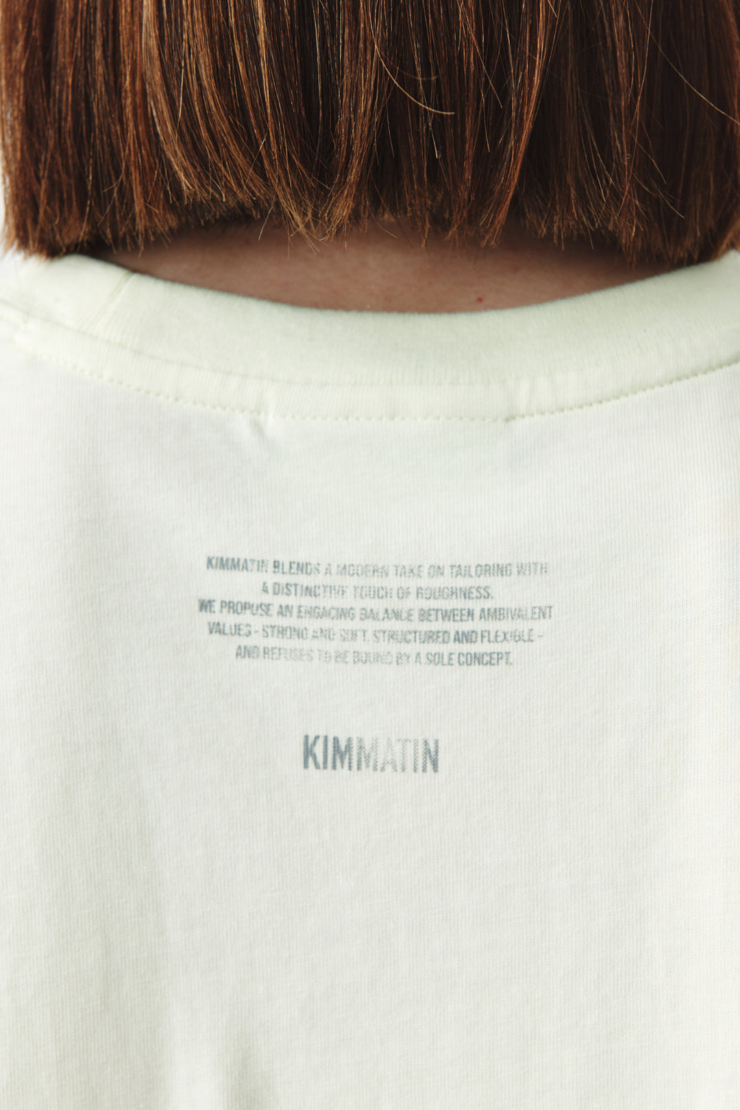 KIMMATIN Cutting Logo Print Oversize Tee