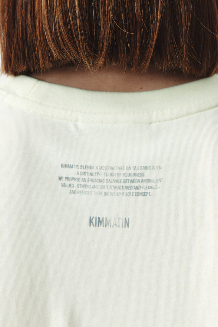 KIMMATIN Cutting Logo Print Oversize Tee