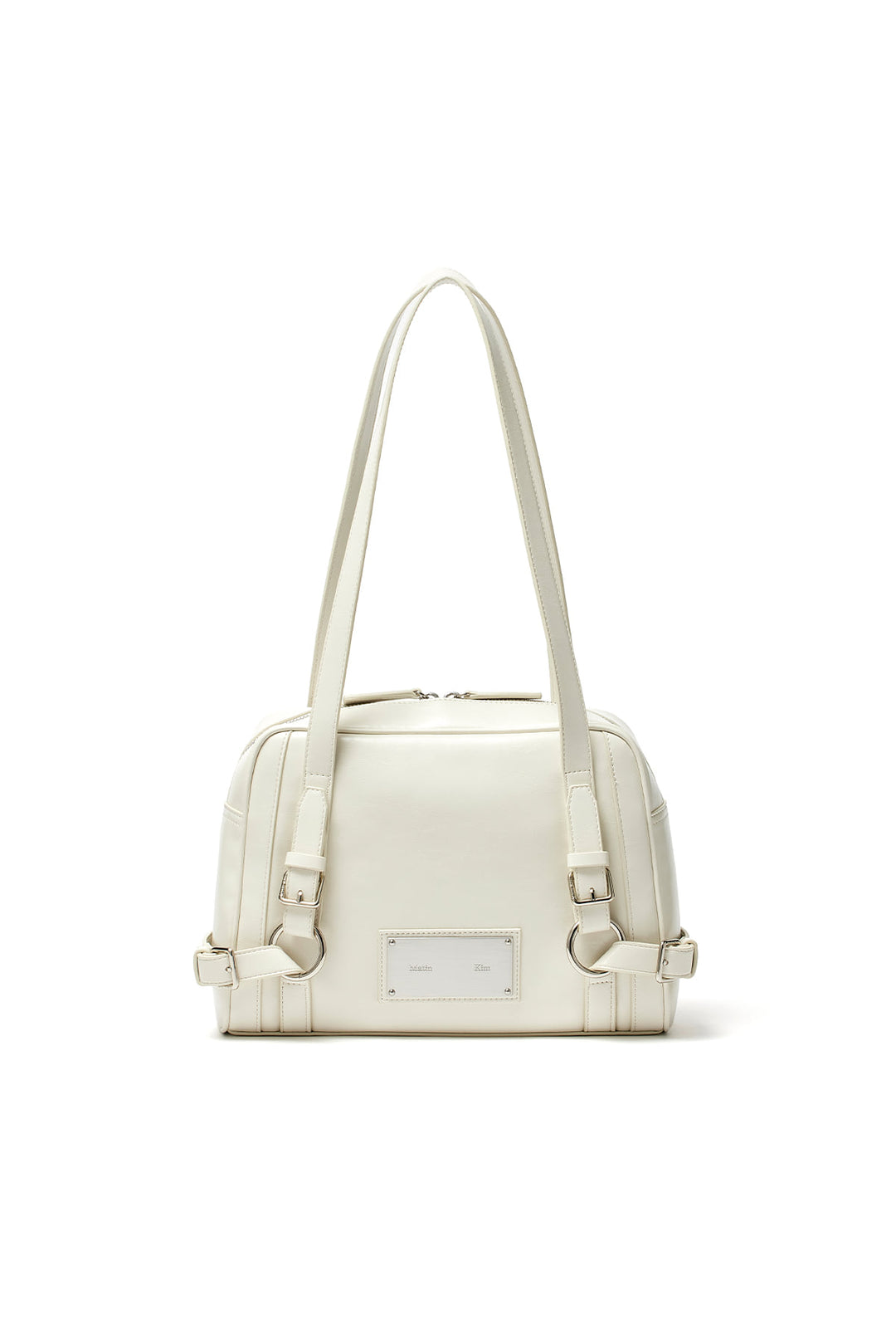 Matin Kim Biker Detail Square Shoulder Bag — Ivory