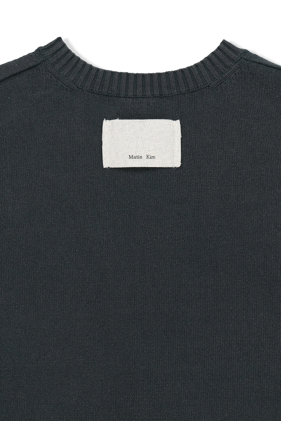 Matin Kim Pocket Washed Knit Vest — Charcoal