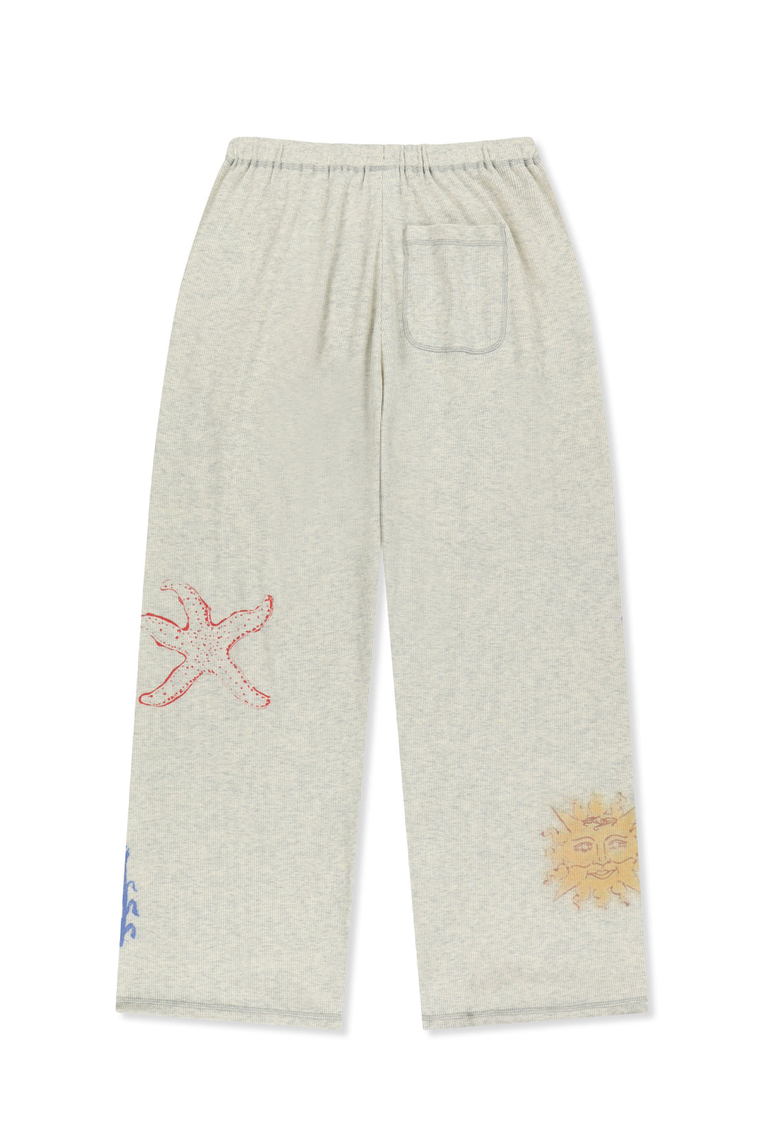 Matin Kim Sketch Graffiti Waffle Pants Light — Beige