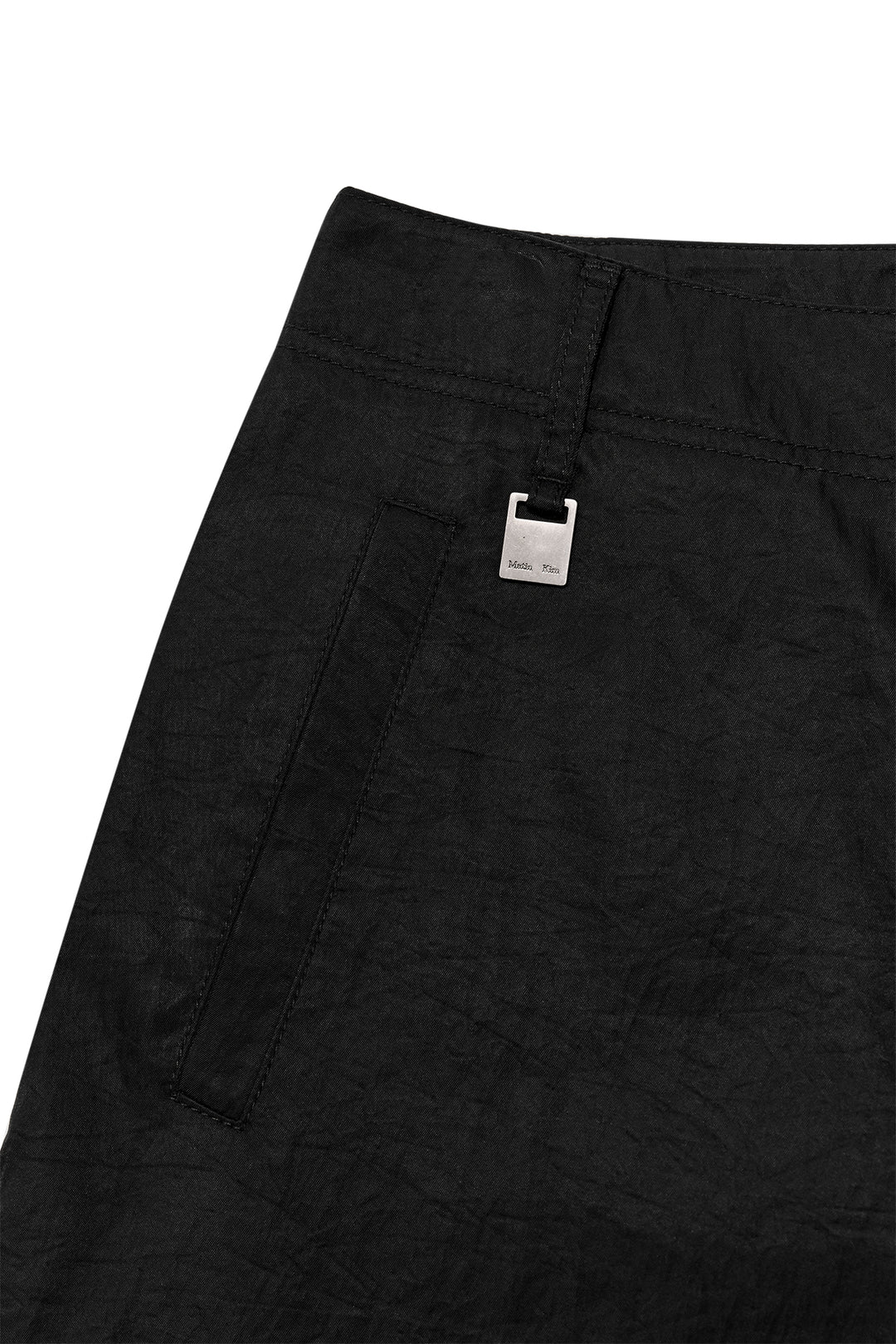 Matin Kim Zipper Detail Nylon Pants — Black