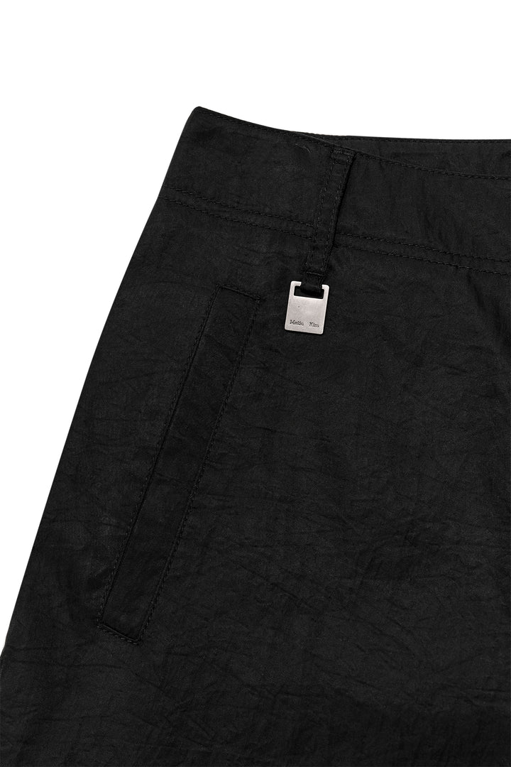 Matin Kim Zipper Detail Nylon Pants — Black