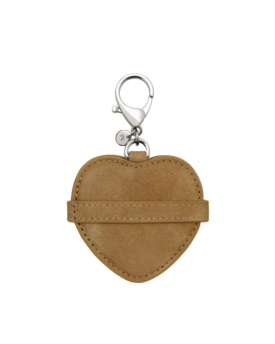 Stand Oil Belted Mirror Keyring — Camel