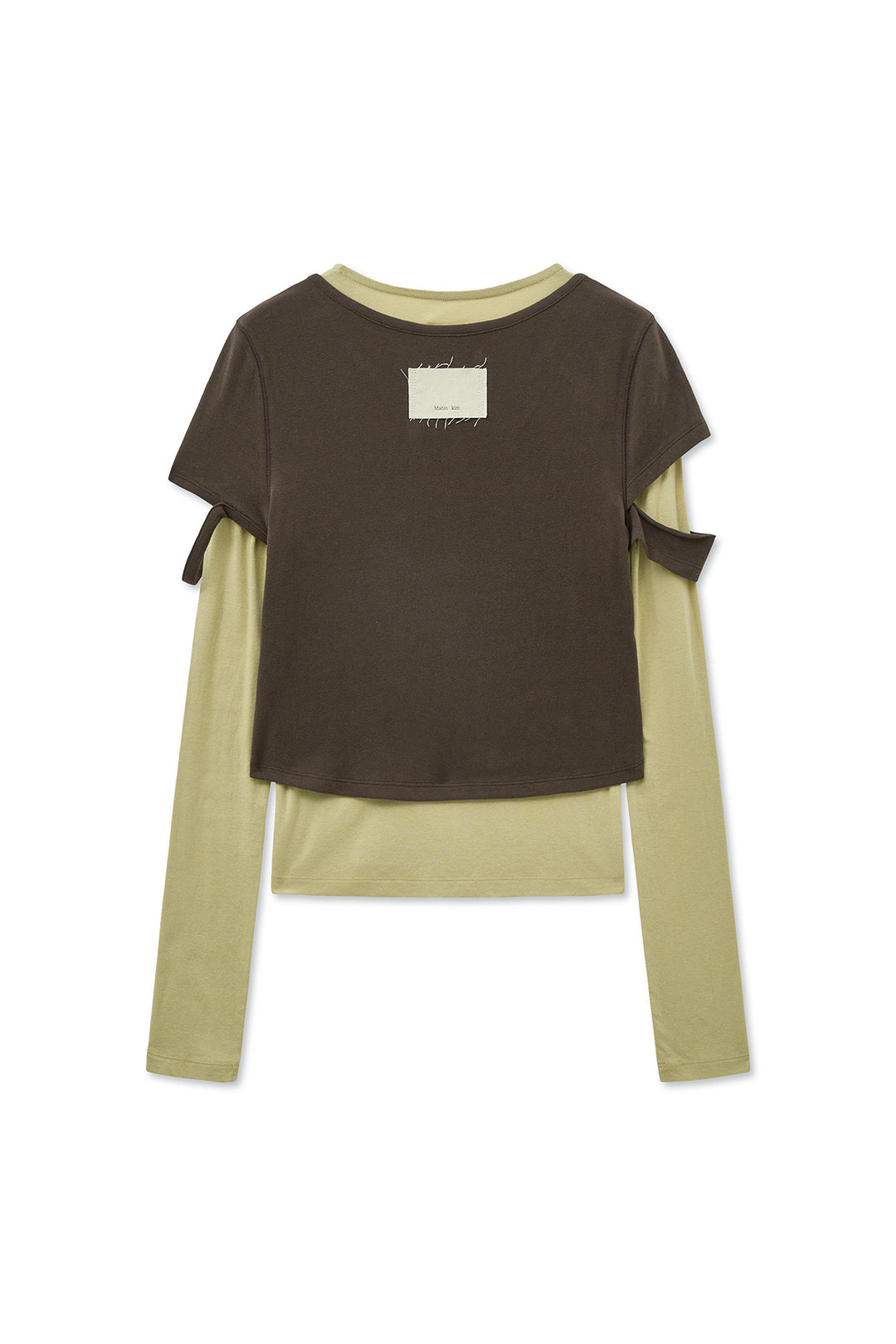 Matin Kim Layered Point Slim Top — Brown