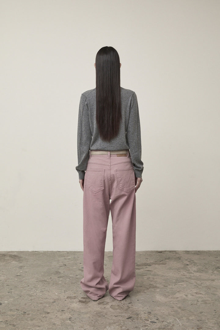 Matin Kim Cashmere Blended Round Knit — Gray