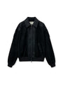 Matin Kim Suede Mix Leather Zip Jumper — Black