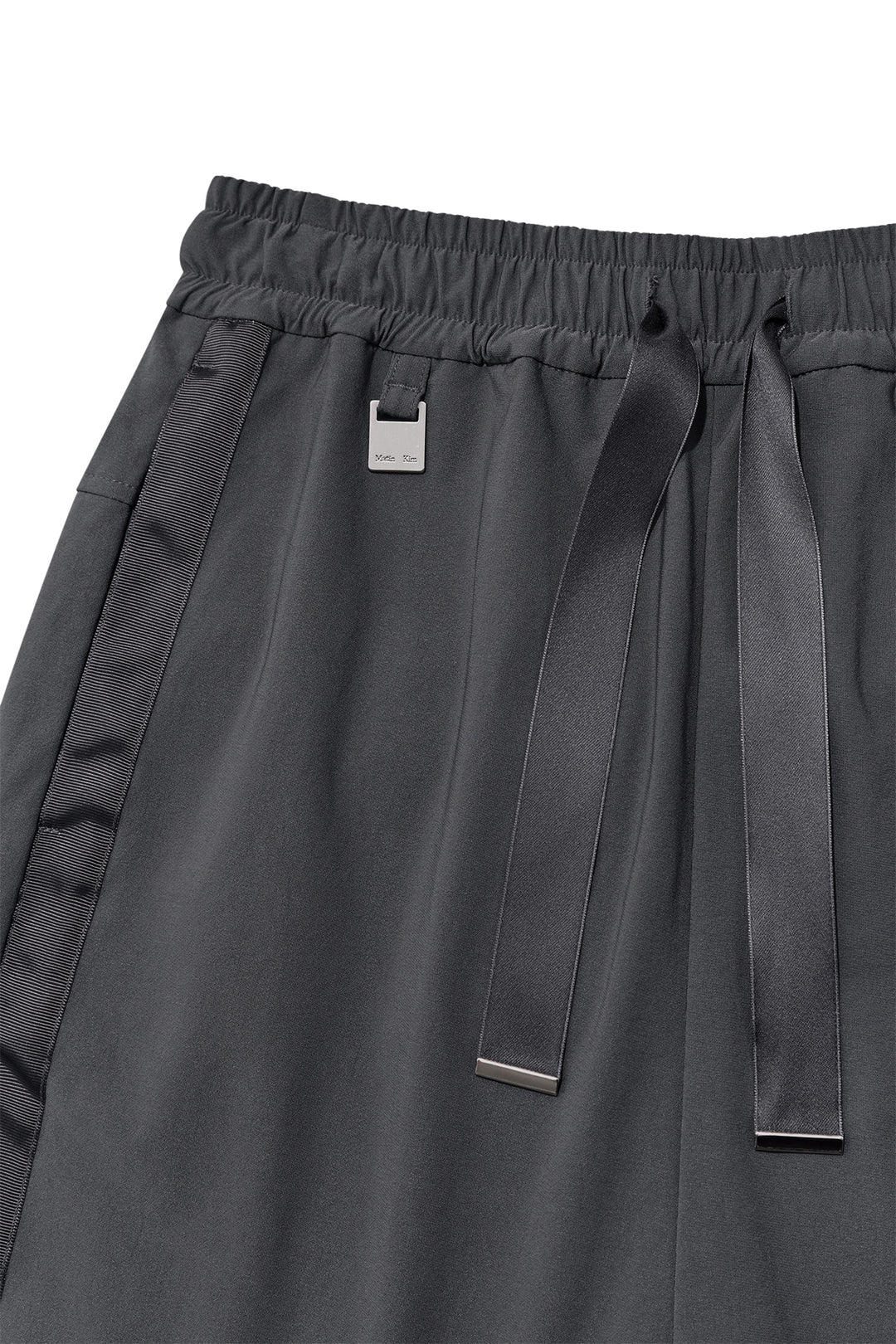Matin Kim Side Taping Bermuda Shorts — Charcoal