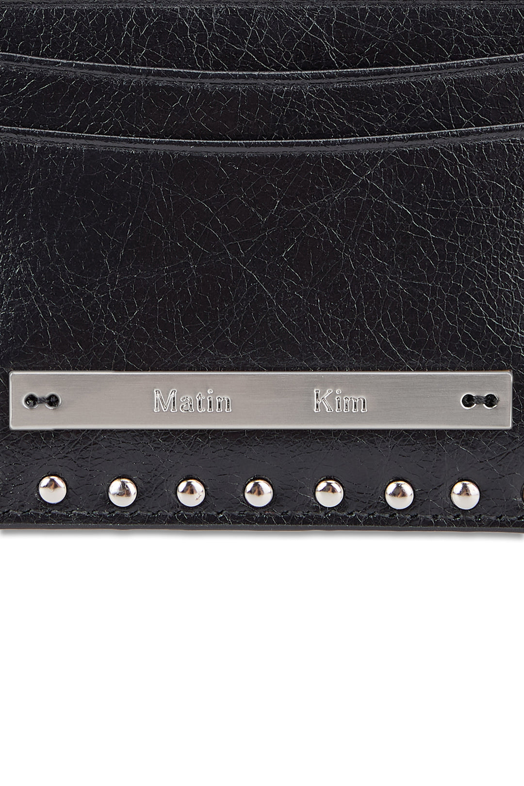 Matin Kim Western Stud Card Wallet — Black