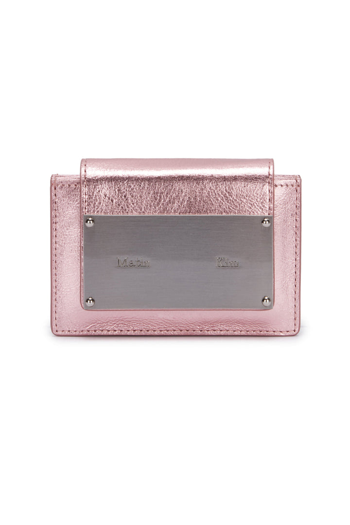 Matin Kim Accordion Wallet — Brass Hardware — Silver