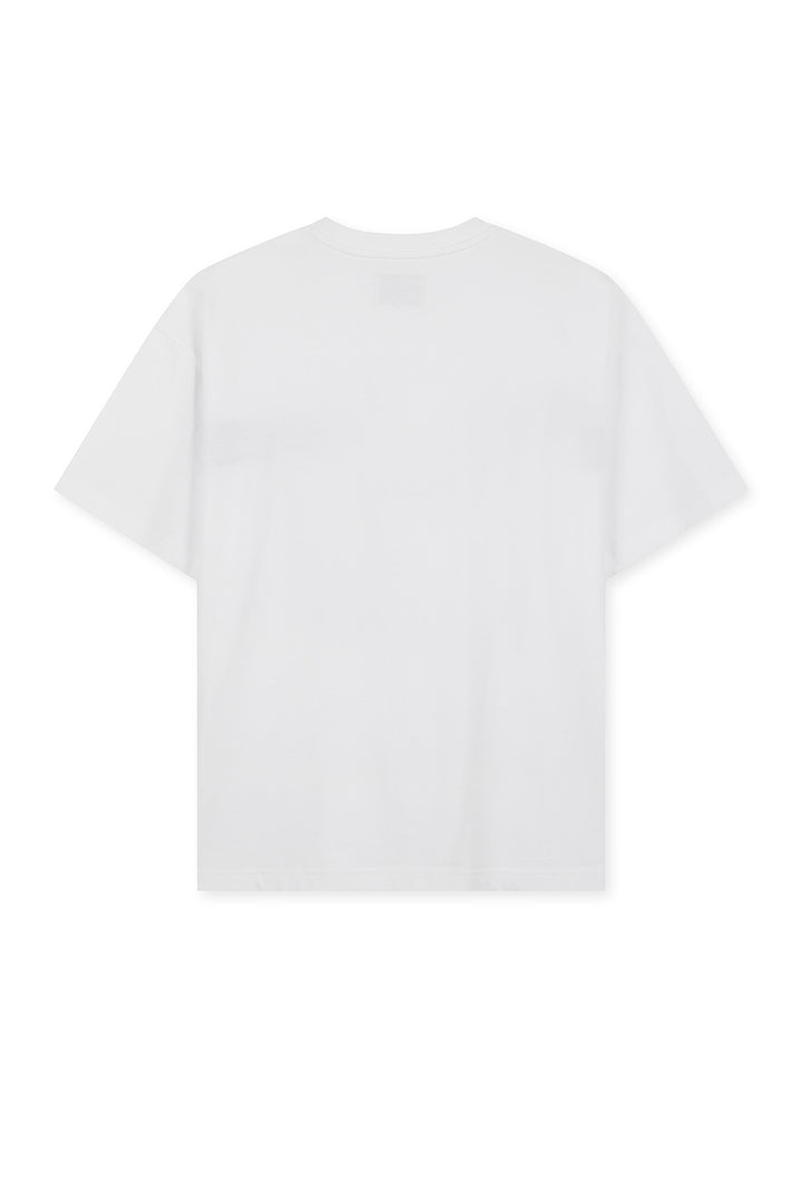 Matin Kim Logo Cutted Layered Top — White