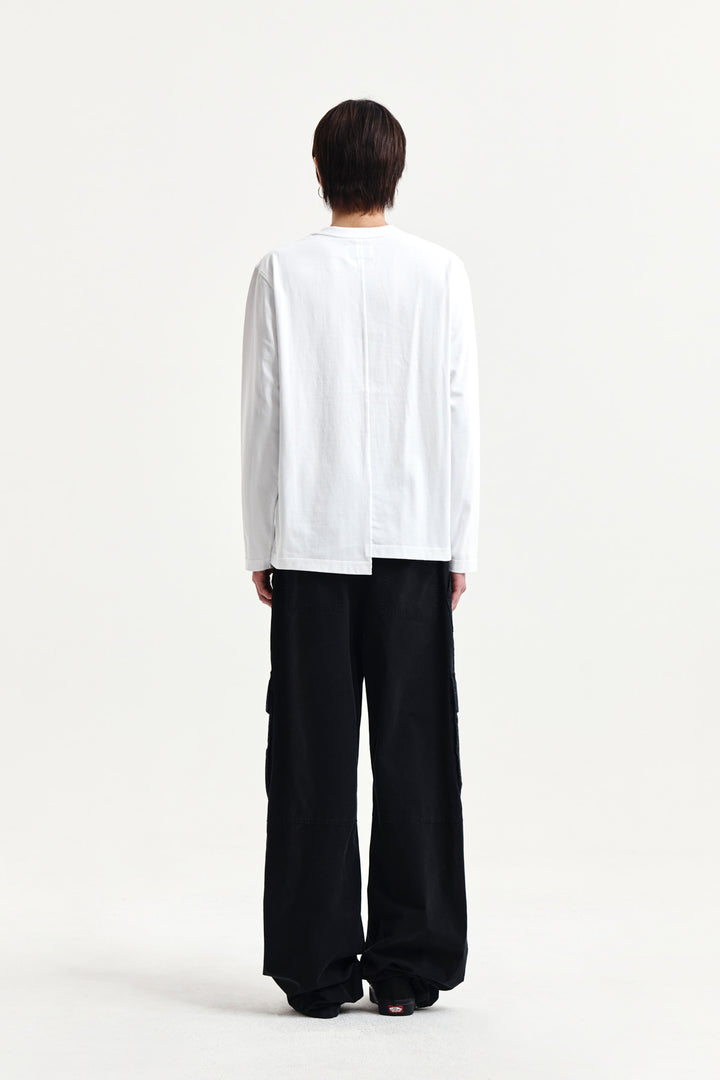 Matin Kim Asymmetric Logo Top — White