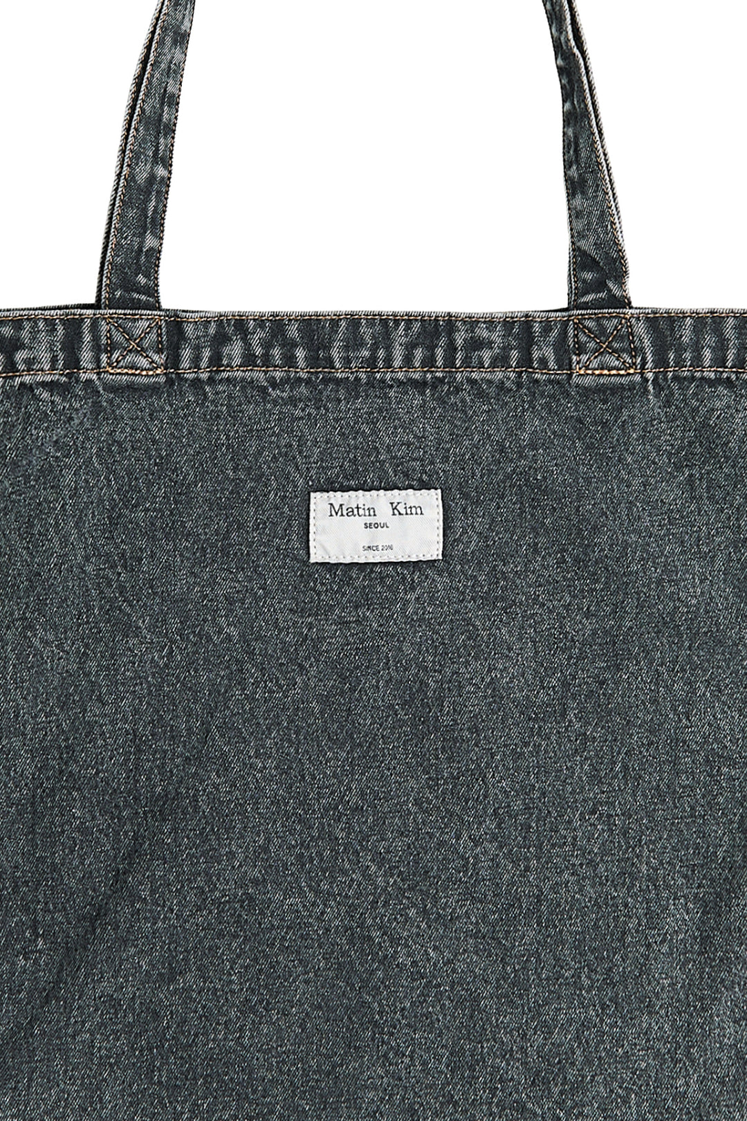 Matin Kim Stitch Denim Eco Bag — Black
