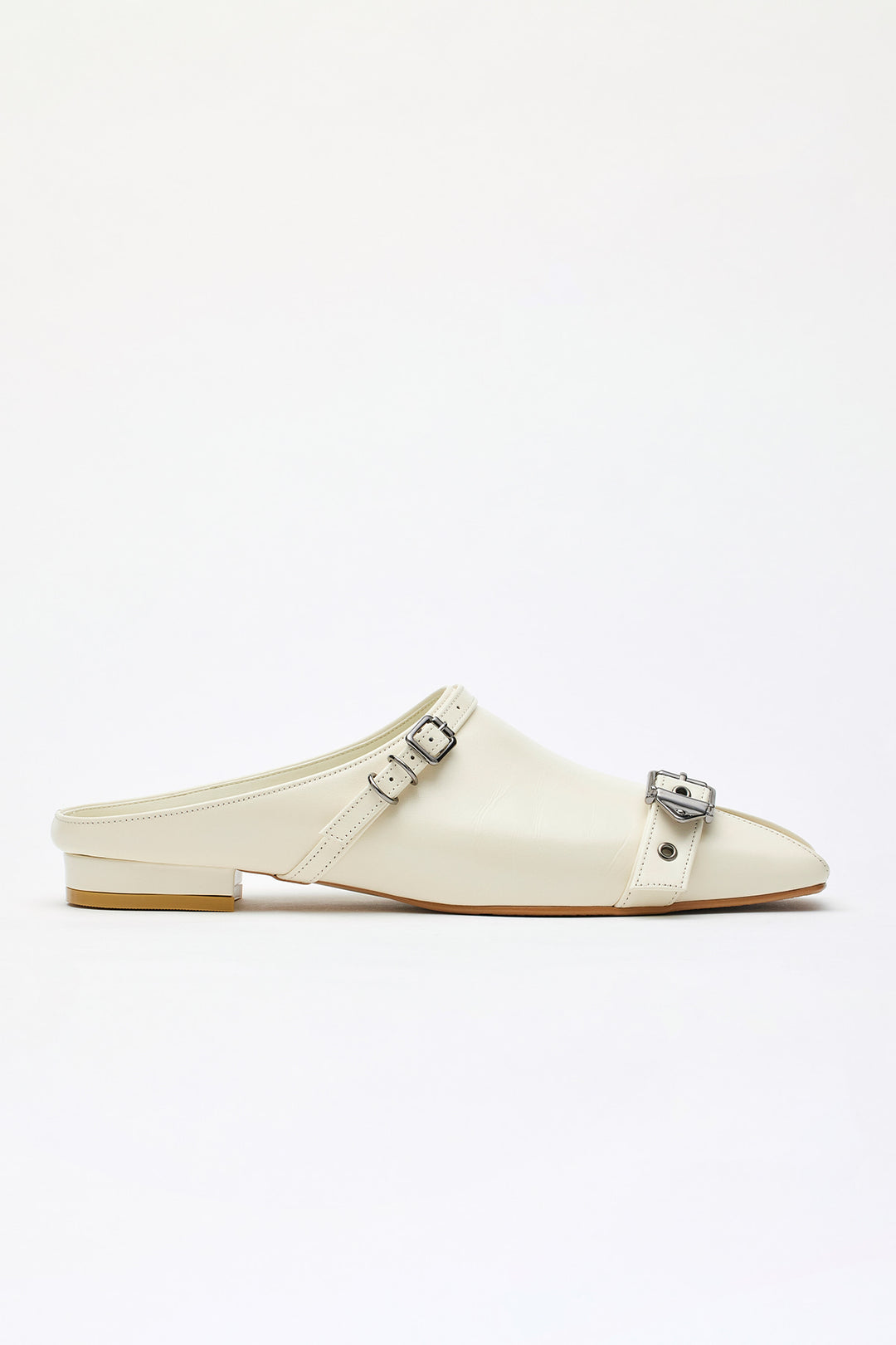 KIMMATIN Open Toe Strap Mule — Ivory