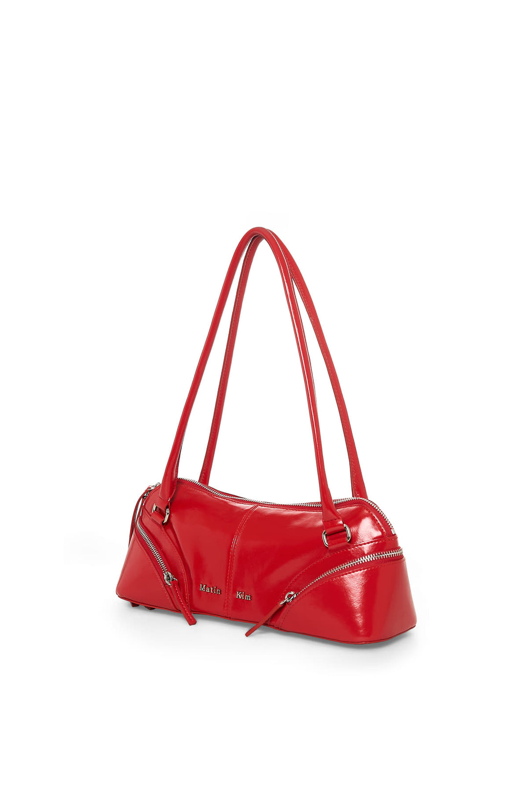 Matin Kim Curve Zip Baguette Bag — Red