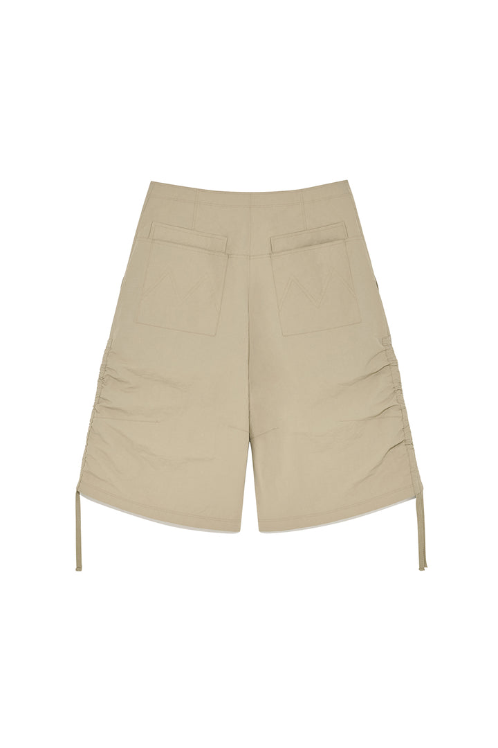 Matin Kim Nylon String Half Pants — Beige