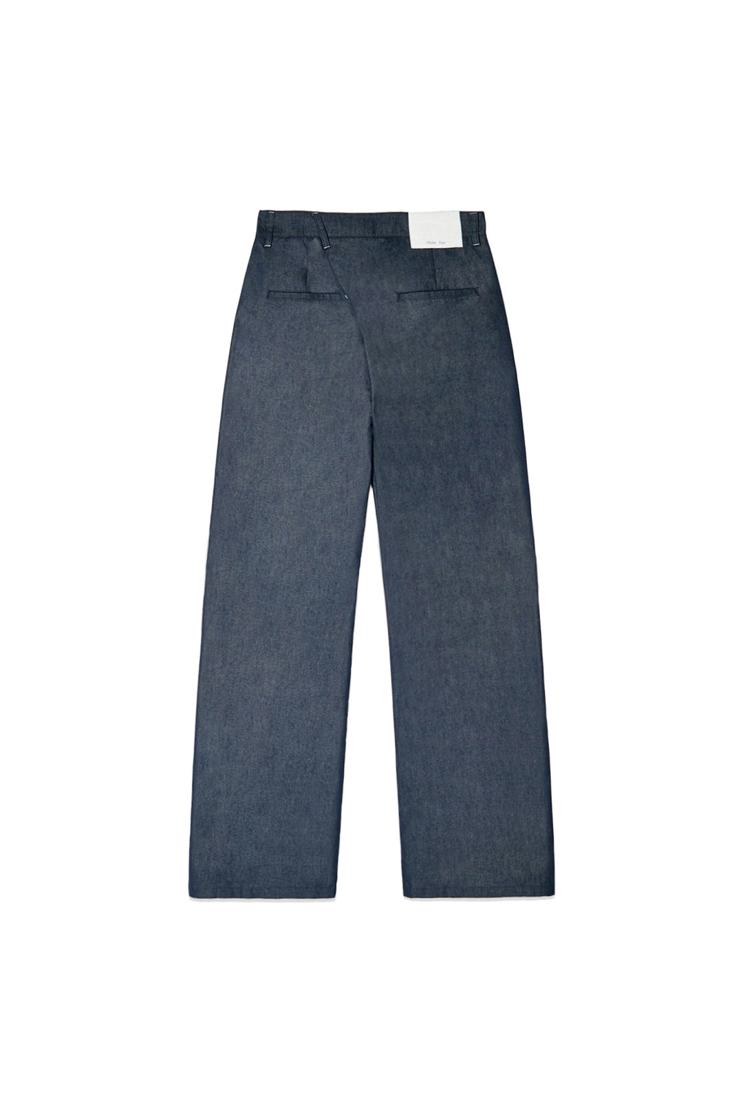 Matin Kim Back Tuck Detail Denim Pants — Navy blue