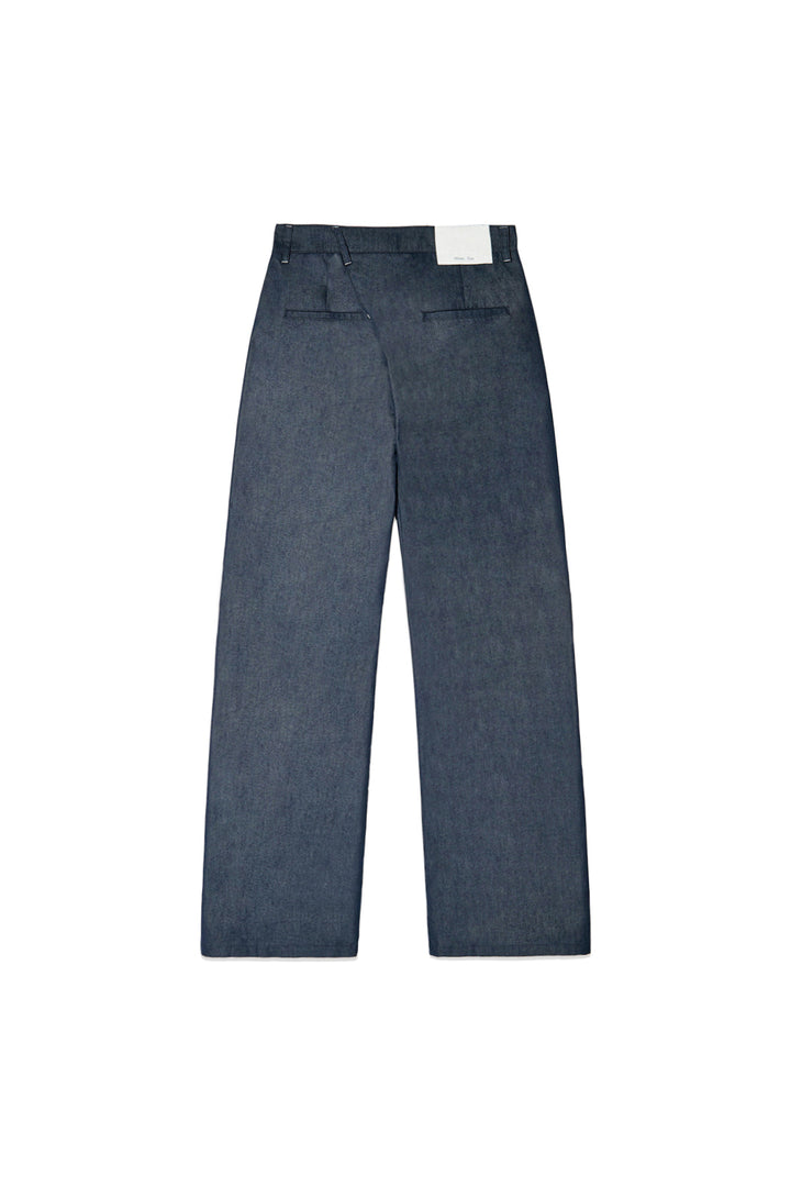 Matin Kim Back Tuck Detail Denim Pants — Navy blue