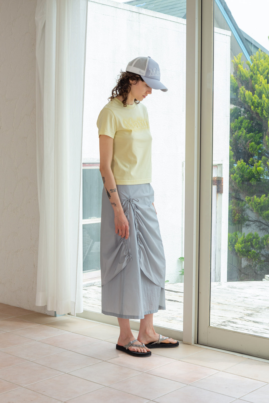 Matin Kim Shadow Typo Top — Yellow